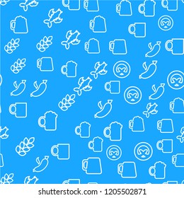 Oktoberfest Seamless Pattern. Colorful Beer Festival Ornament for print, cloth, wallpaper, backdrop. Vector