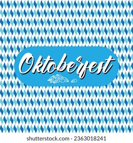 Oktoberfest seamless pattern with flat design. 
