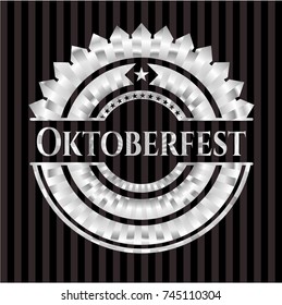 Oktoberfest silver badge or emblem