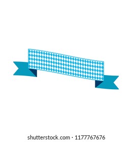 Oktoberfest simple blue ribbon for banner and headline. Vector