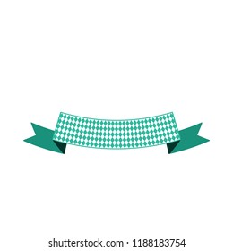 Oktoberfest simple green ribbon for banner and headline. Vector