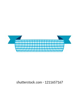 Oktoberfest simple red ribbon for banner and headline. Vector
