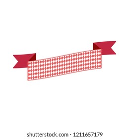 Oktoberfest simple red ribbon for banner and headline. Vector