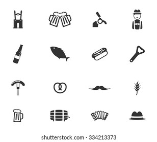 Oktoberfest simply symbols for web icons