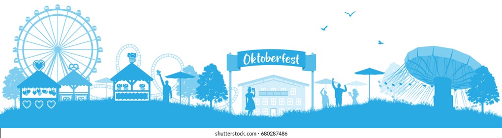 oktoberfest skyline silhouette