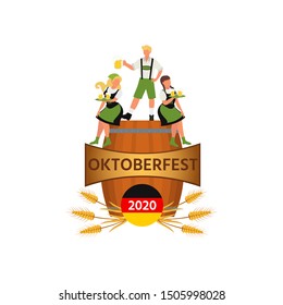 Oktoberfest social media post mockup. Beer Festival. Advertising web banner design template. Social media booster, content layout. Promotion poster, print ads, flat illustration