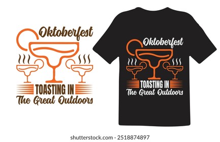 Oktoberfest T-Shirt-Design, teures Oktoberfest T-Shirt-Design, Bestes Oktoberfest T-Shirt-Design, Oktoberfest-Toasting im Freien, Premium-Vektor für T-Shirt.