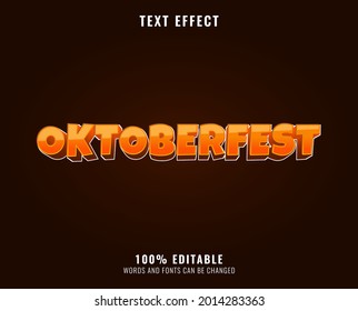 oktoberfest text effect design vector illustration