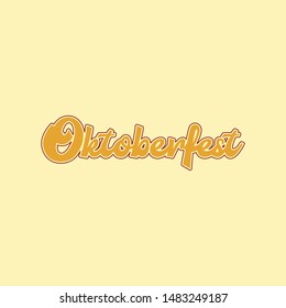 Oktoberfest text lettering vector poster