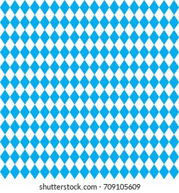 Oktoberfest traditional Bavarian linen flag background. Vector Blue seamless Bavarian pattern