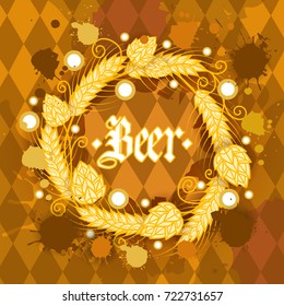 Oktoberfest Traditional Beer Festival Banner Holiday Poster Flat Vector Illustration