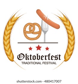 oktoberfest traditional food isolated vector illustration eps 10