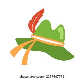 Oktoberfest Traditional Hat Vector Illustration