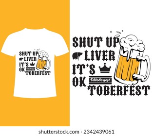 Oktoberfest-T-Shirt-Design, Vektorelemente, Oktoberfest-Ullustration