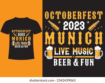 Oktoberfest-T-Shirt-Design, Vektorelemente, Oktoberfest-Ullustration