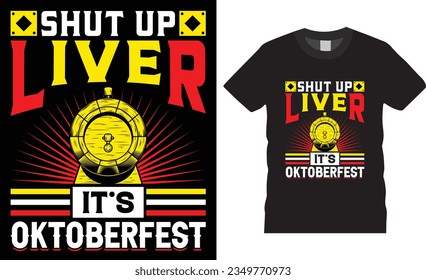 Oktoberfest T-shirt Design vector illustration typography print template. Beer typography Oktoberfest t-shirt design, Oktoberfest Party. design Ready for Print poster cards vector.