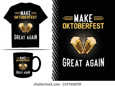 Oktoberfest t-shirt design vector and templet.