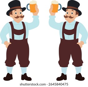 Oktoberfest Dois homens brindar cerveja Oktoberfest