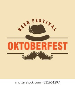 Oktoberfest Typographic Design - Hipster Poster Design for  Beer Festival