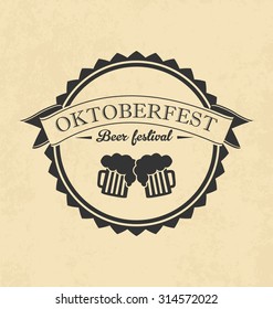 Oktoberfest Typographic Design - Poster Vector Design for Beer Festival