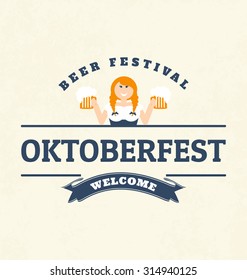 Oktoberfest Typographic Design - Poster Vector Design for Beer Festival