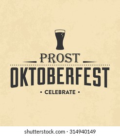 Oktoberfest Typographic Design - Poster Vector Design for Beer Festival