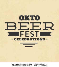 Oktoberfest Typographic Design - Poster Vector Design for Beer Festival