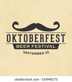 Oktoberfest Typographic Design - Poster Vector Design for Beer Festival