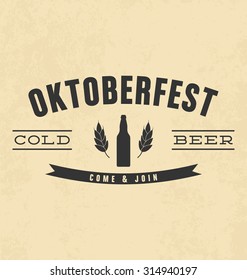 Oktoberfest Typographic Design - Poster Vector Design for Beer Festival