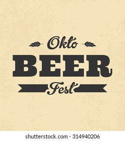 Oktoberfest Typographic Design - Poster Vector Design for Beer Festival