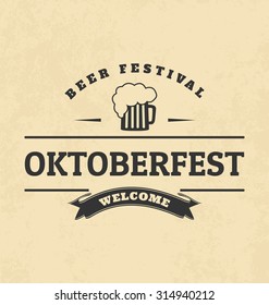 Oktoberfest Typographic Design - Poster Vector Design for Beer Festival