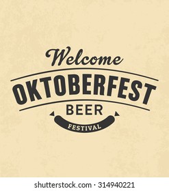 Oktoberfest Typographic Design - Poster Vector Design for Beer Festival