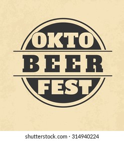 Oktoberfest Typographic Design - Poster Vector Design for Beer Festival