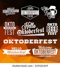 Oktoberfest Typographic Design Set