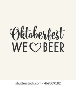 Oktoberfest Typographic Vector Design. Vintage Lettering Poster Design for Beer Festival