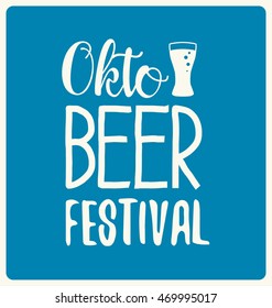 Oktoberfest Typographic Vector Design. Vintage Lettering Poster Design for Beer Festival