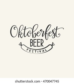 Oktoberfest Typographic Vector Design. Vintage Lettering Poster Design for Beer Festival