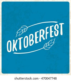 Oktoberfest Typographic Vector Design. Vintage Lettering Poster Design for Beer Festival