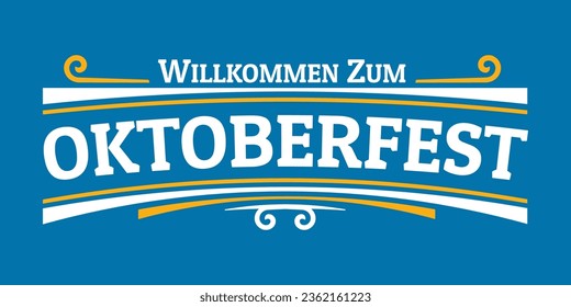 Oktoberfest typography text. Beer fest logo. October, German festival banner design. Vector illustration.