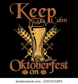 Oktoberfest typography t-shirt design, Oktoberfest T-shirt Design For Beer Lovers. German Festival T-shirt Design.