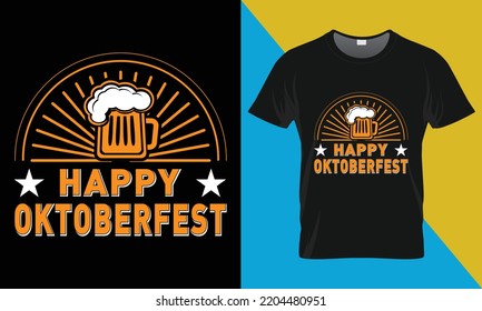 Oktoberfest typography t-shirt design, Happy Oktoberfest. Oktoberfest,  vector, illustration,  t-shirt design.
