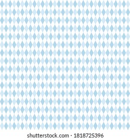 Fondo vector Oktoberfest con rhombus azul y blanco. Patrón de colores bávaros. 