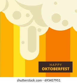 Oktoberfest vector background design. Octoberfest holiday banner layout. Greeting letter or postcard elements. Party or event headline template with text.