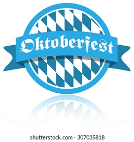 oktoberfest vector button on white background