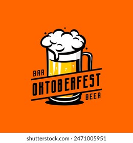 Oktoberfest vector, a glass of beer