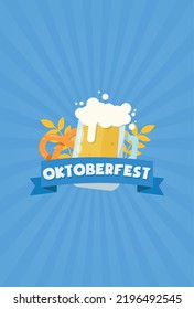 Oktoberfest vector holiday card international german beer festival in munich