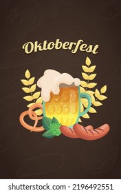 Oktoberfest vector holiday card international german beer festival in munich