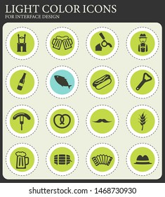 Oktoberfest vector icons for web and user interface design