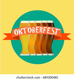 Oktoberfest . Vector illustration.