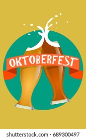 Oktoberfest . Vector illustration.